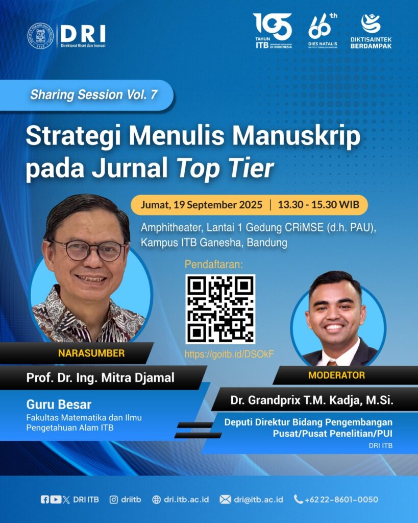 Sharing Session Vol. 7 Strategi Menulis Manuskrip pada Journal Top Tier